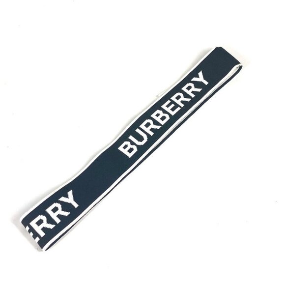 BURBERRY logo headband accessories hair band Nylon Black/White main image 4